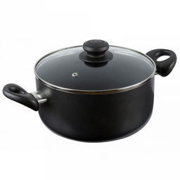 Kumir Кастрюля с антипригарным покрытием 4л, д24см, h9,9см, s2,5мм, штампованный алюминий, стеклянная крышка, бакелитовые ручки (Россия)