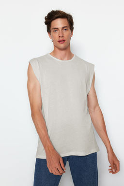 TRENDYOL MAN Siyah Basic Regular/Normal Kesim %100 Pamuk Kolsuz Atlet/T-Shirt TMNSS20AL0067 - Trendyolmilla фото 3