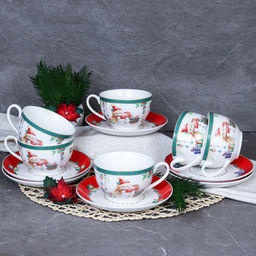 Чайный набор 12 предметов 250 мл / 17-113# /уп 6/ Новогодний АКЦИЯ - Галеонтрейд фото 2