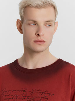 Футболка мужская бордовая с принтом - Mark formelle фото 4