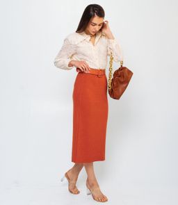 Юбка #КТ6802, терракотовый - Dommod фото 3