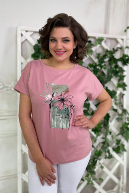 Футболка Rumoda 2054 розовый/короткий рукав  фото 3