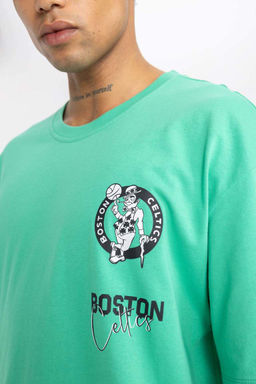 DeFactoFit NBA Boston Celtics Oversize-футболка с круглым вырезом и короткими рукавами  фото 6
