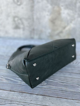 Женская сумка из эко кожи 0025 Темно-Зеленый - Sergio valentini фото 5