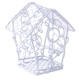 Миниатюра садовая Blumentag MET-410 Скворечник металл 6 х 6 см 01 Белый