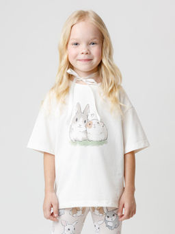 КР 302902/молочный 1005 к662 фуфайка (футболка) для дев