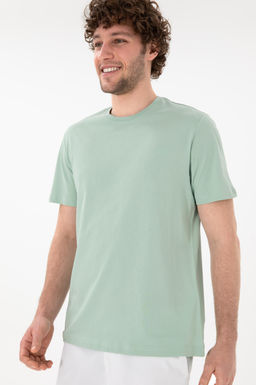 Erkek Regular Fit Bisiklet Yaka Su Ye_ili Basic Ti__rt Sepette S_rpriz _ndirim - U.s. polo assn фото 4