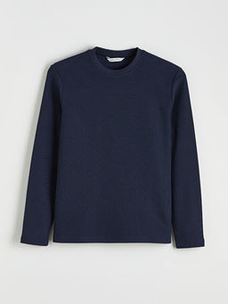 Bisiklet Yaka Uzun Kollu Erkek Ti??rt