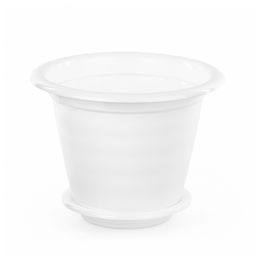 Горшок цв."Виола" 16л. с под.белый М1348