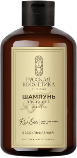 Р.К Русская косметика Шампунь д/волос БЕССУЛЬФАТНЫЙ с биотином и маслом Арганы 400мл