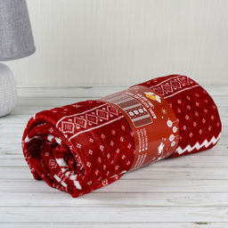 Плед флисовый 150х200 см Красный с белыми снежинками / GP611-4 /уп 100/ 696142 - ГалеонТрейд фото 12