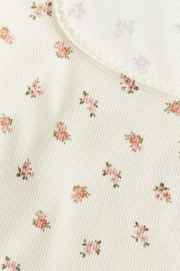 Top de algodon con ribete de picot - H&m фото 6