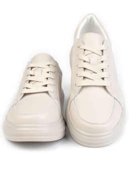 05-PDE32-2 BEIGE Кроссовки женские (натуральная кожа)