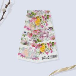 Цена за 2 шт. Набор для украшения яиц с карточками Цветы на пасху, 9?16 см