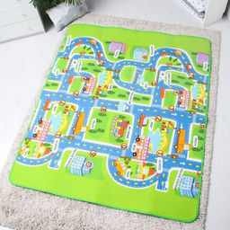 Игровой коврик для детей на фольгированной основе Веселые дороги, размер 180х150x0,5 см, Крошка Я