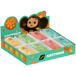 Ластик Мульти-Пульти "Чебурашка" (ЧБ_55276) овальный, термопластичная резина, 60*28*12мм, ассорт.