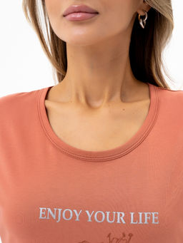 Туника хлопок 100%,терракотовая