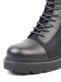 01-M03 BLACK Ботинки демисезонные женские (натуральная кожа, велюр, байка) - Фабричный китай фото 4