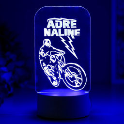 Светильник 3D RISALUX Вело, LED-ночник, RGB, от сети, 9.5?10?19.5 см  фото 6