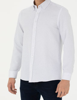 Lacivert Slim Fit Uzun Kollu G_mlek