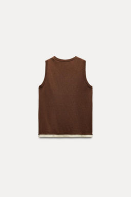 KNIT TOP WITH CONTRAST TRIMS - Zara фото 5