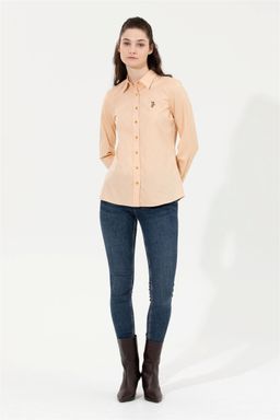 Рубашка женская шафрановая Uzunkol Basic - U.s. polo assn фото 3