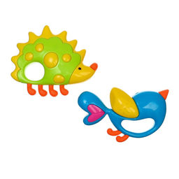 Набор погремушек Ежик и Птичка, 2 шт, Крошка Я