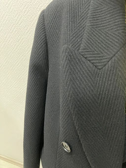 Пальто женское демисезонное 26830/к (черный/диагональ)