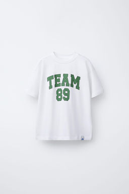 SLOGAN T-SHIRT WITH RAISED DETAIL