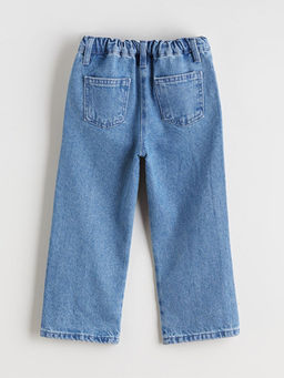?i?ekli K?z ?ocuk Jean Pantolon