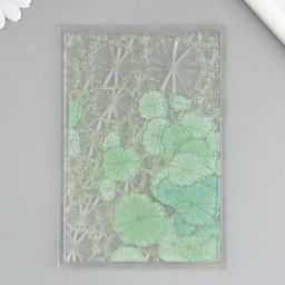 Штамп для творчества силикон «Зелёные круглые листики», 14.5×14.5 см