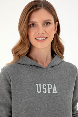 Женский базовый свитшот антрацитового меланжа Неожиданная скидка в корзине - U.s. polo assn фото 2
