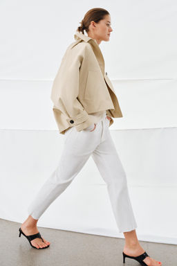 JEANS ZW COLLECTION CROPPED FLARE TIRO MEDIO / Blanco - Zara фото 6