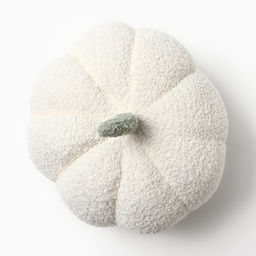 Подушка декоративная «Этель. Тыква», d=28 см, белая