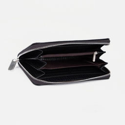 Портмоне мужское на молнии, отдел для купюр, для карт, для монет, цвет чёрный - Simaland фото 3
