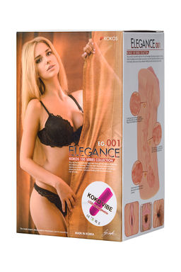 Мастурбатор реалистичный KOKOS ELEGANCE.001 с вибрацией, TPR, телесный, 16 см  фото 8