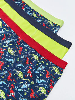 Bask?l? Pamuklu Erkek ?ocuk Boxer 3l? - Waikiki фото 3