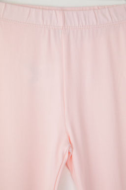 Siyah-Lila 2li Pamuklu K?z Cocuk Bask?l? Flare Orme Tayt TKDSS25TA00011 - Trendyolmilla фото 4