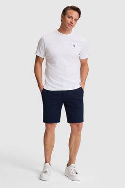 Erkek Beyaz Regular Fit Bisiklet Yaka Basic Ti__rt