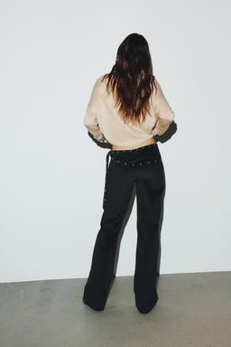 FLARE PAREO TROUSERS WITH STUDS