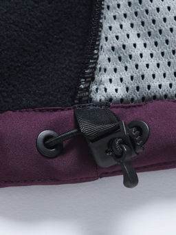 Ветровка женская софтшелл виндстоппер с капюшоном спортивная темно-фиолетового цвета 9616_1TF