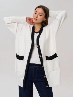 Кардиган женский 12421-54010 white/black