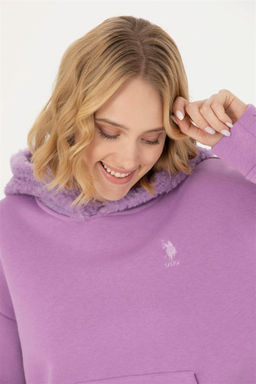 U. S. Polo Assn Женская сиреневая толстовка с капюшоном - U.s. polo assn фото 2