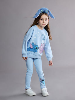 Lilo ve Stitch Bask?l? K?z ?ocuk Tayt