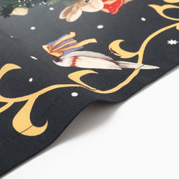 Набор салфеток сервировочных «Этель» Fairy tale, 4 шт., чёрные, 40×40 см