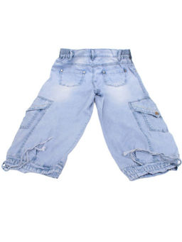 8305 LT. BLUE Брюки капри женские