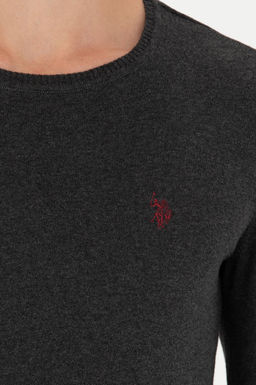 Свитер U.S. Polo Assn антрацитового меланжа из хлопка  фото 19
