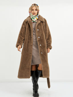 Шуба женская с поясом - Glenfield фото 3