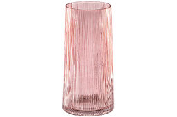 Ваза 14,5*14,5*29,5 см 4 л, розовый, стекло