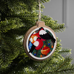 Подвеска световая Снегири, 10 см, от батареек LR413, свечение тёплое белое - Luazon lighting фото 2